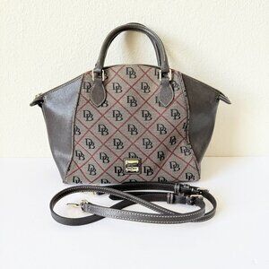 Dooney & Bourke Maxi Sydney Satchel Crossbody Purse Handbag in Olive Brown